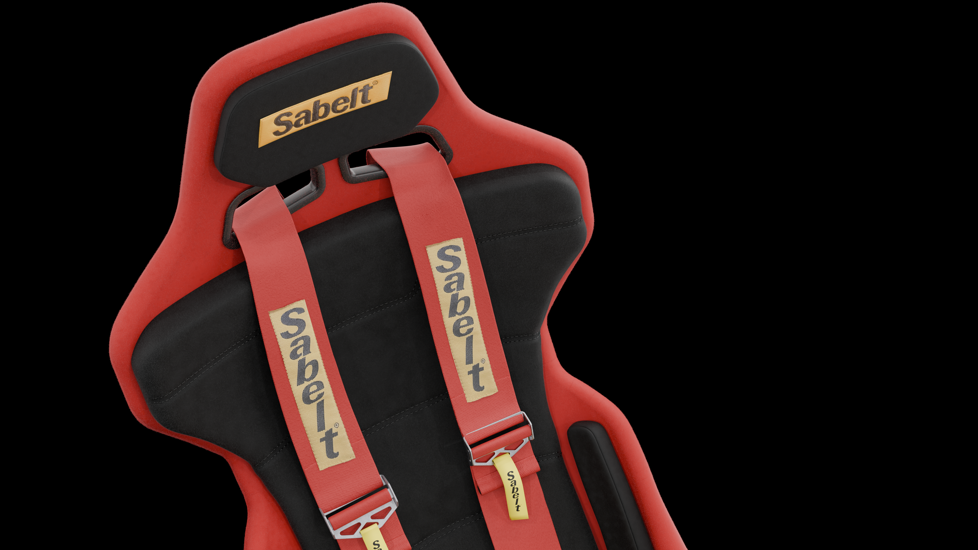 Sabelt Pasy 5 Punktowe - wariant Racing Red na fotelu